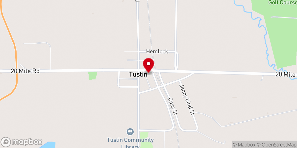 Map showing location of The Village Grille