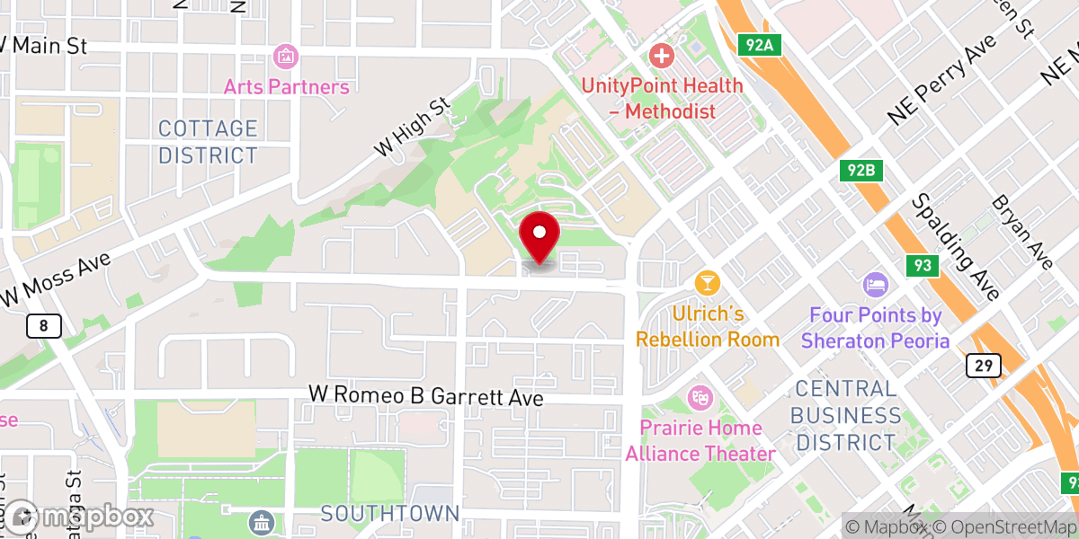 Map showing location of Zion Baptist Church