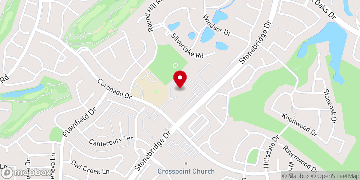 Map showing location of Stonebridge United Methodist Church