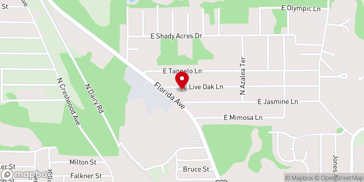 Map showing location of Inverness Church of Christ