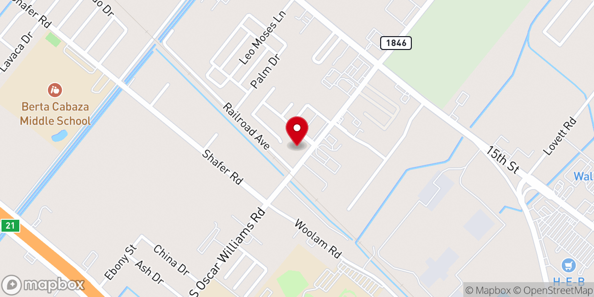 Map showing location of Puerta Del Cielo Church