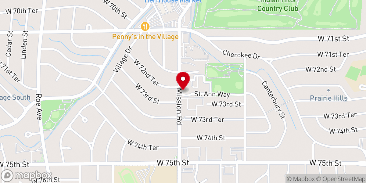 Map showing location of Parish Center Confirmation Mass