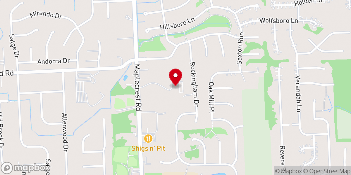 Map showing location of Epiphany Lutheran Church