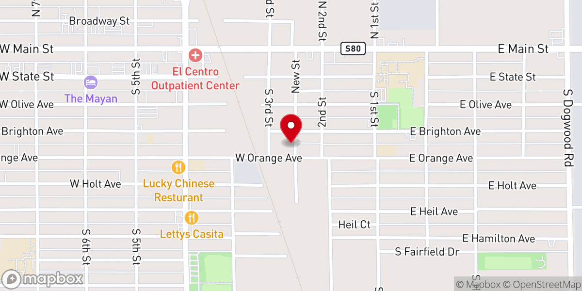 Map showing location of Catholic Charities