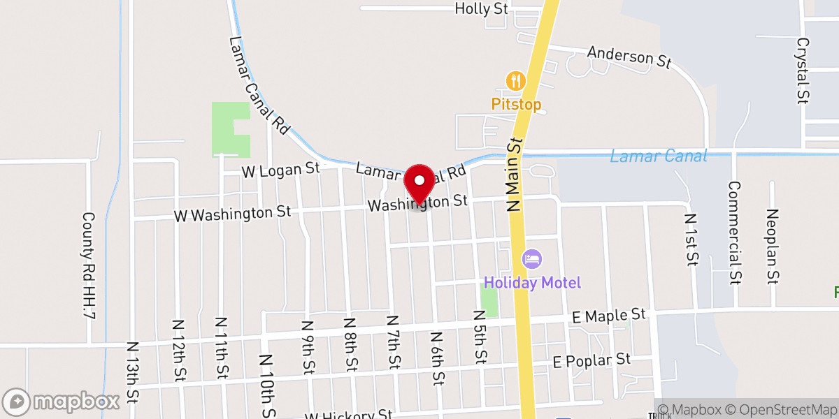 Map showing location of Church of God Holiness