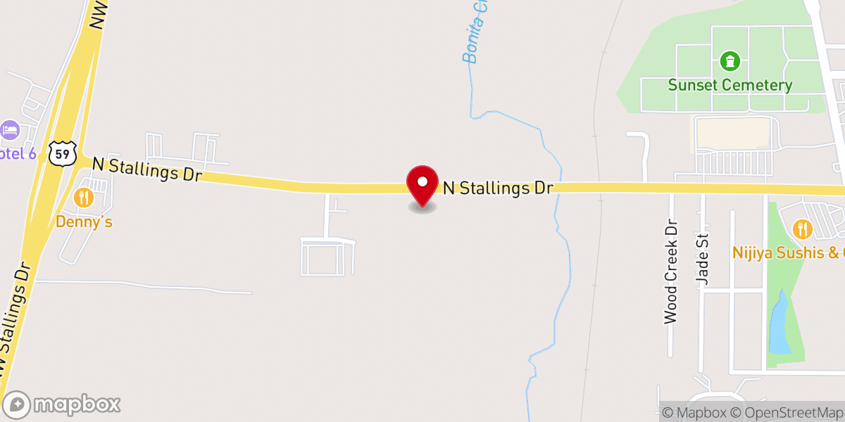 Map showing location of Nacogdoches Community Church / Victory Fellowship