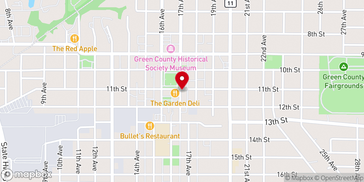 Map showing location of Pilgrims Covenant Church