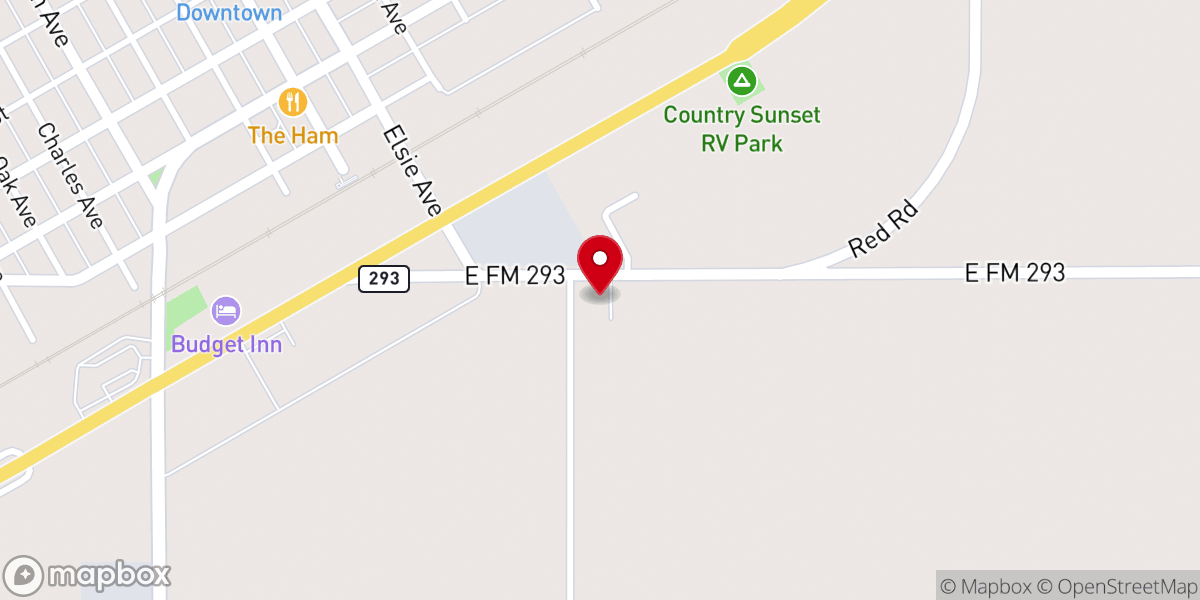 Map showing location of St. Theresa's Catholic Church