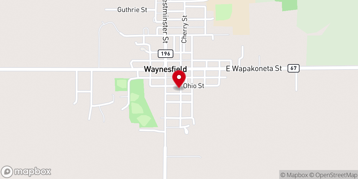 Map showing location of Waynesfield-goshen Weekday Religious Education Association