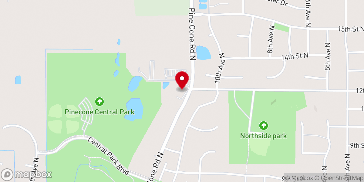 Map showing location of Grace Baptist Fellowship