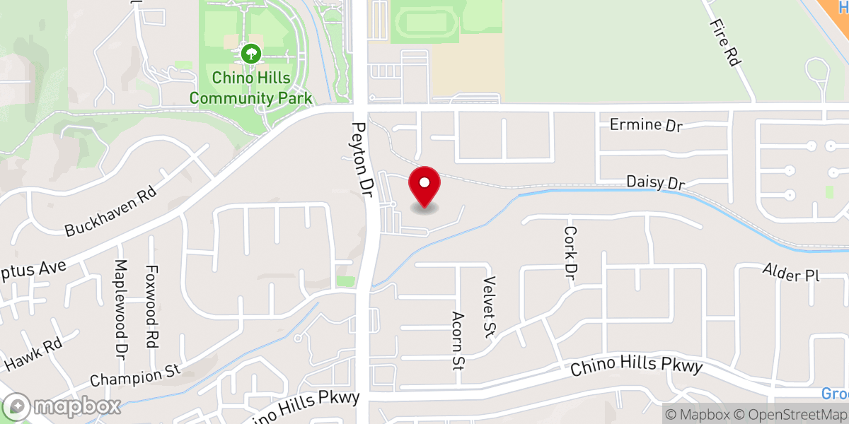 Map showing location of Chino Valley Community Church