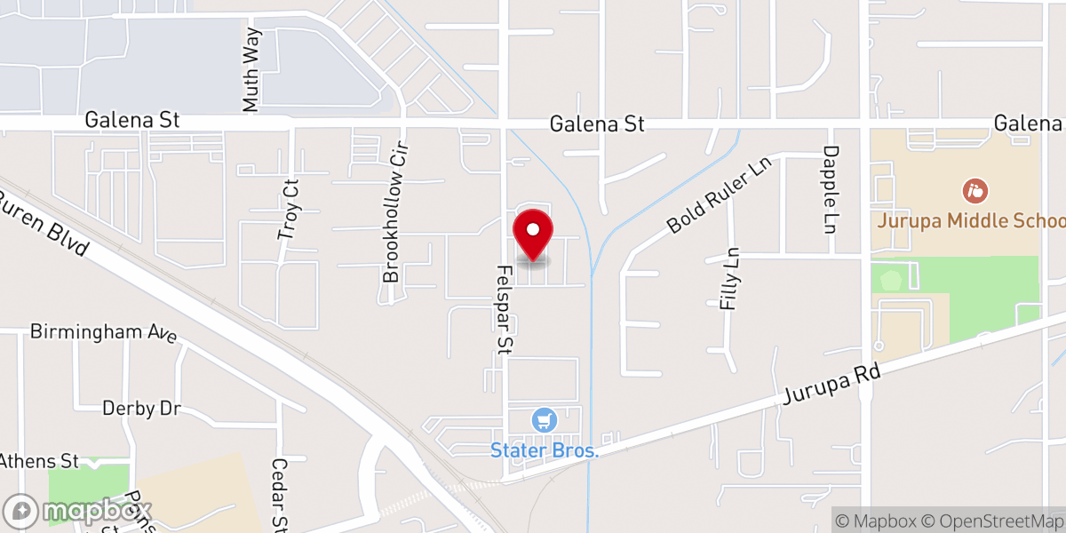 Map showing location of Calvary Chapel Jurupa Valley