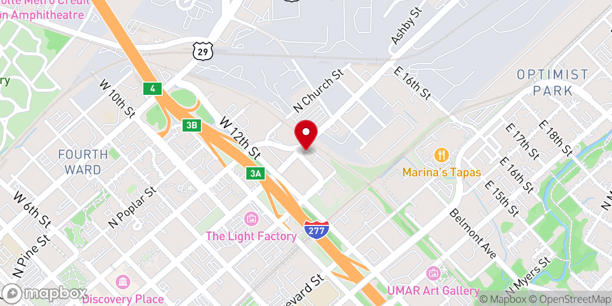 Map showing location of Urban Street Outreach Ministry