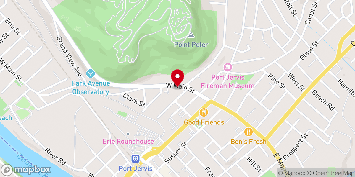 Map showing location of First Baptist Church