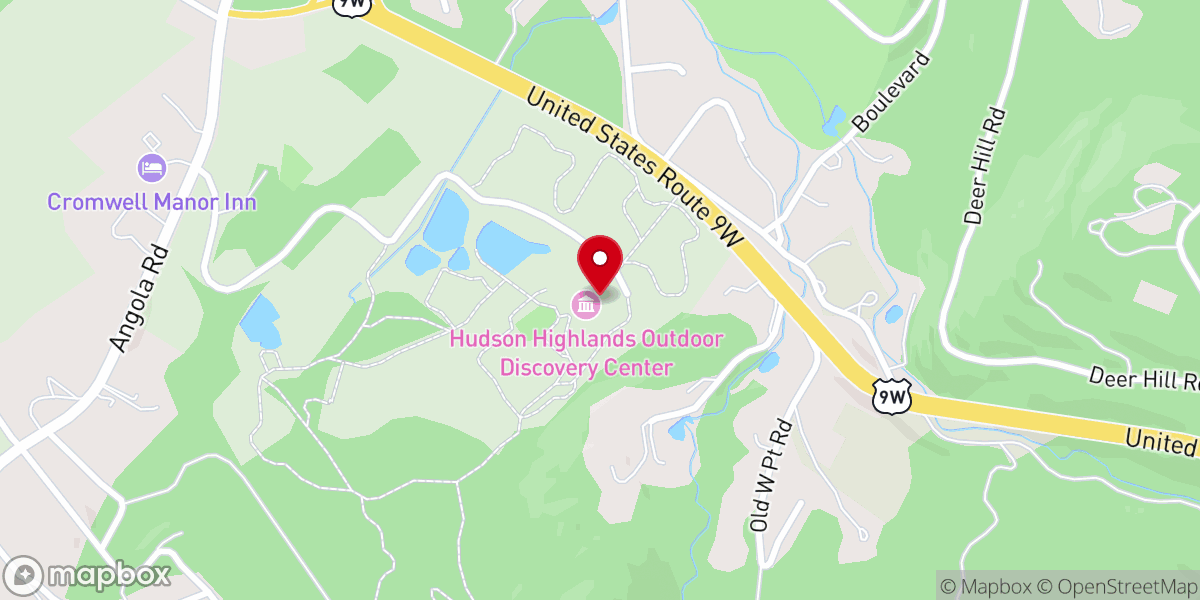 Map showing location of Hudson Highlands Nature Museum