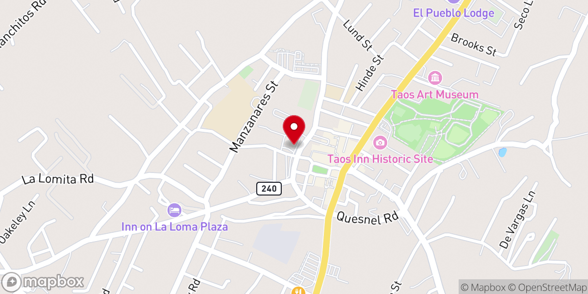 Map showing location of Nuestra Señora de Guadalupe Catholic Church