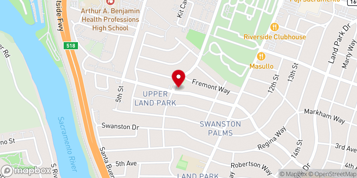 Map showing location of Riverside United Methodist Church
