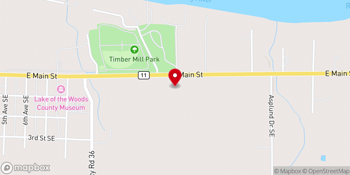Map showing location of Assemblies of God Church