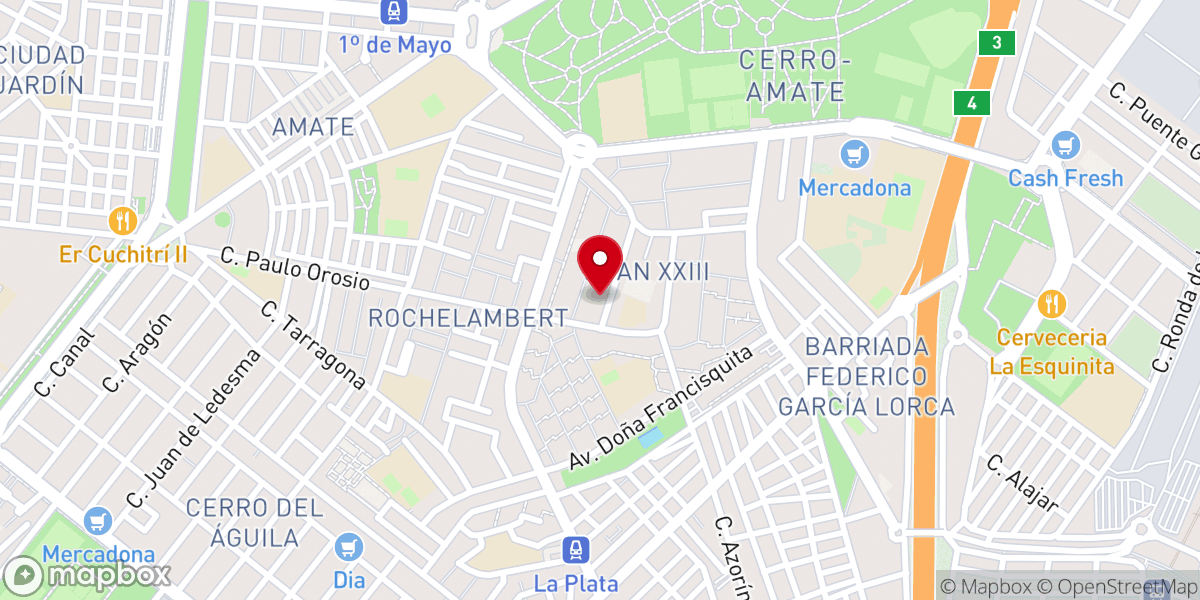 Map showing location of Hermandad de la Anunciación