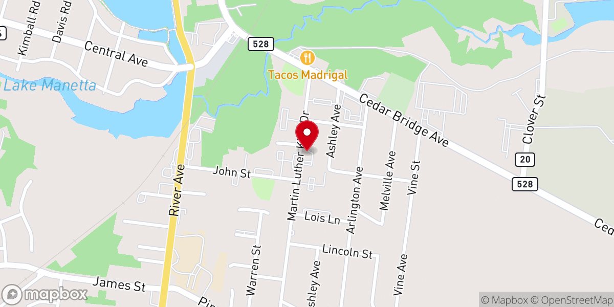 Map showing location of Greater Bethel Church of God
