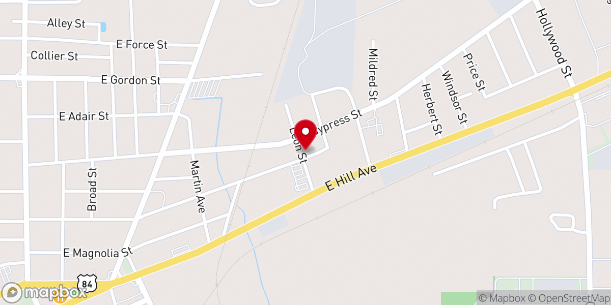 Map showing location of Brays Temple Missionary Baptist Church