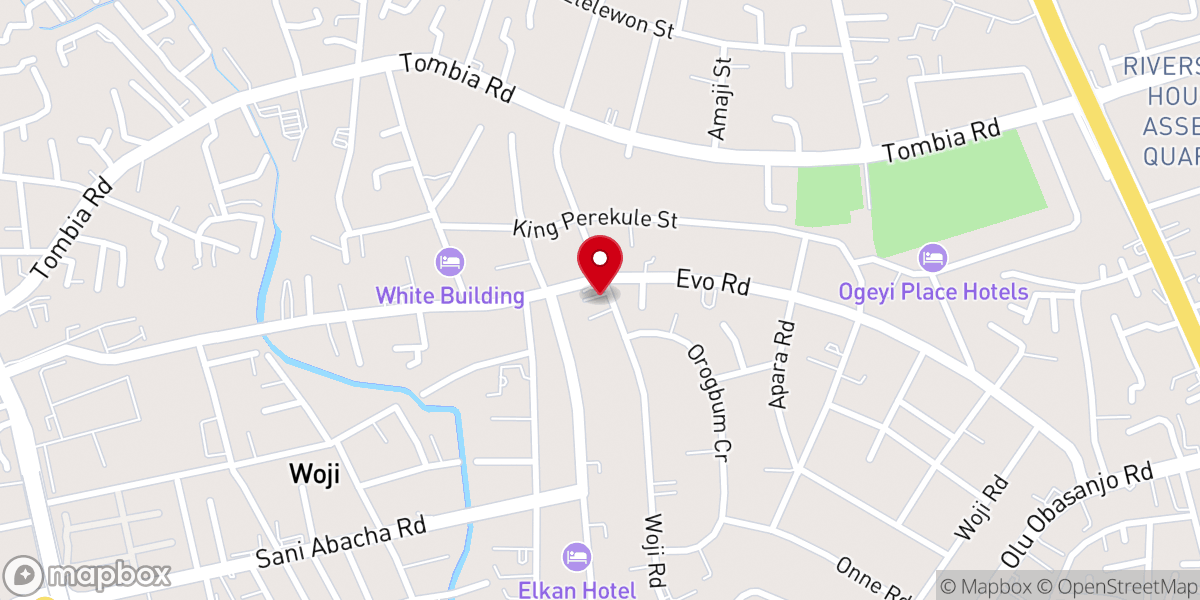 Map showing location of RCCG Dominion Centre