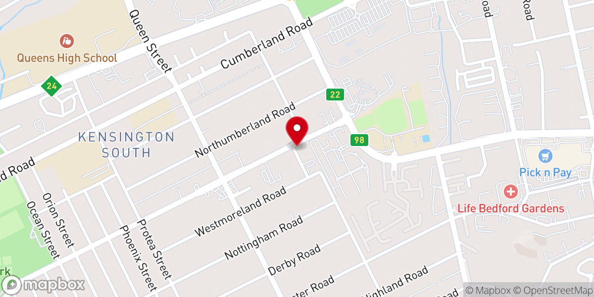 Map showing location of Church of Scientology of Johannesburg