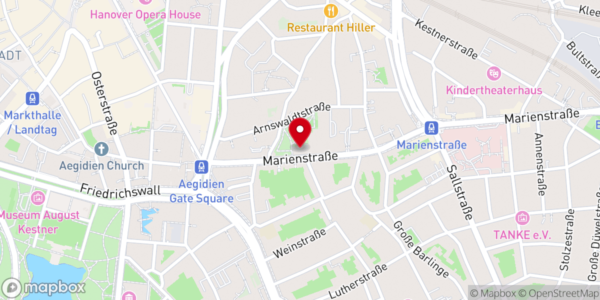 Map showing location of Evangelisch lutherische Gartenkirche St. Marien