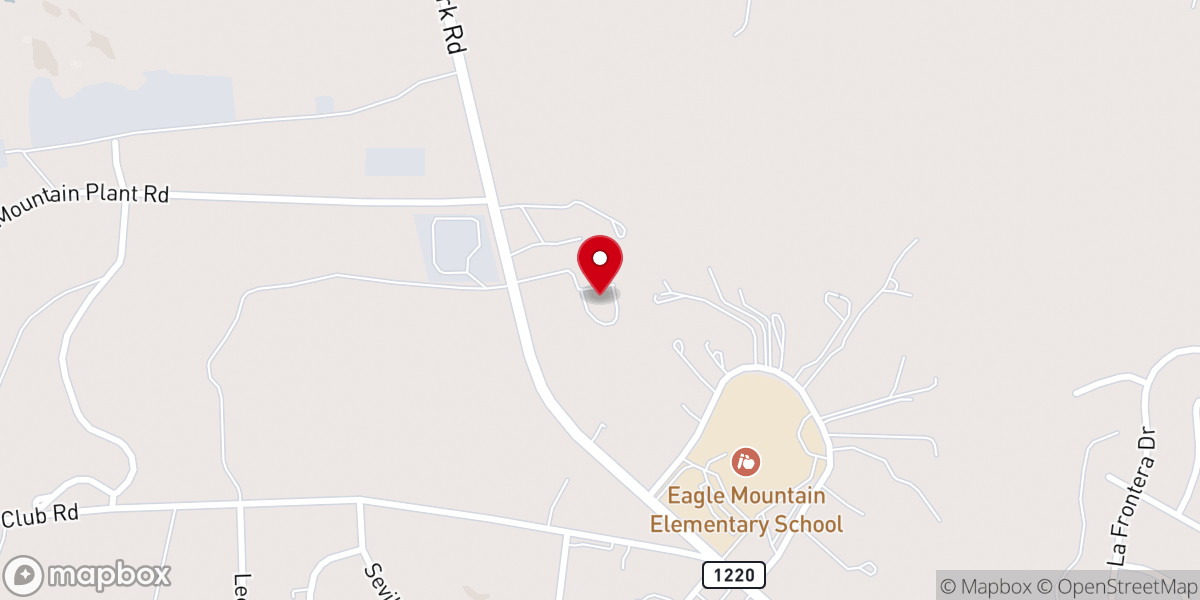 Map showing location of Lakeview Fellowship Church