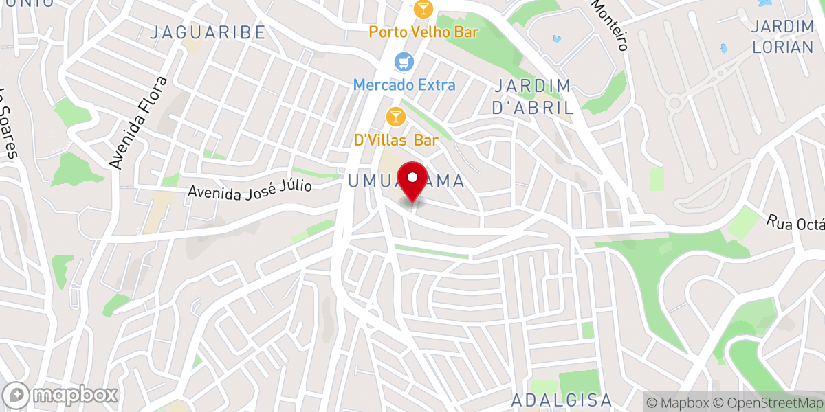 Map showing location of Igreja Batista Regular em Jardim Oriental