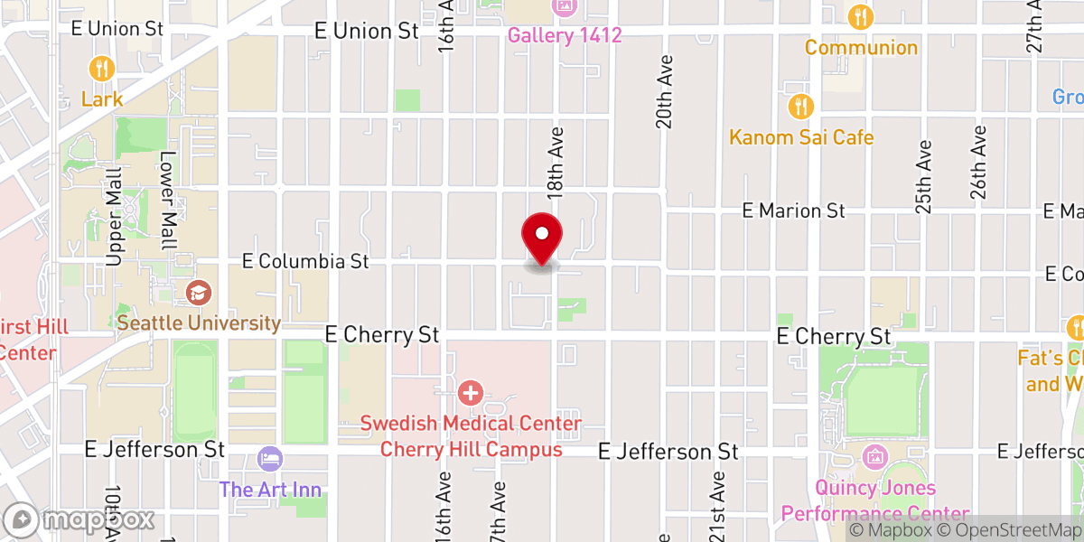 Map showing location of International Full Gospel Church of Seattle