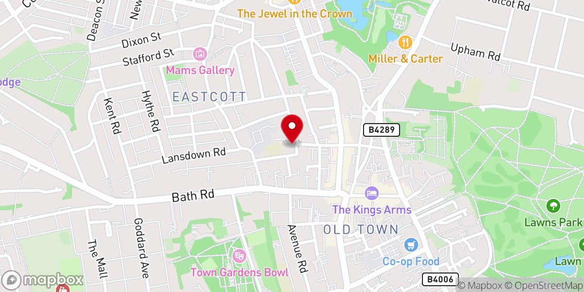 Map showing location of Assembly of God (Kings Christian Centre), Old Town, Swindon