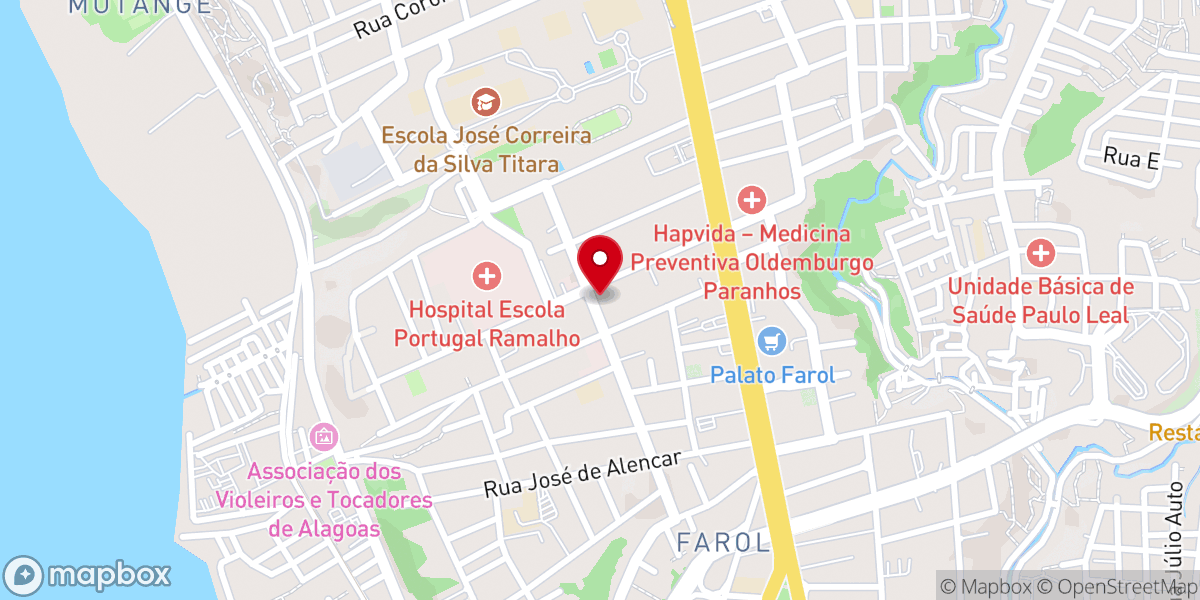 Map showing location of Igreja Evangélica Aliança Maceió