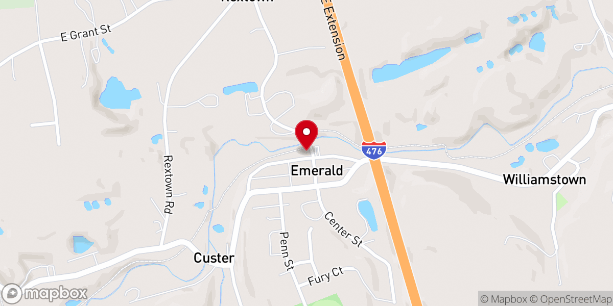 Map showing location of St Peter's United Methodist