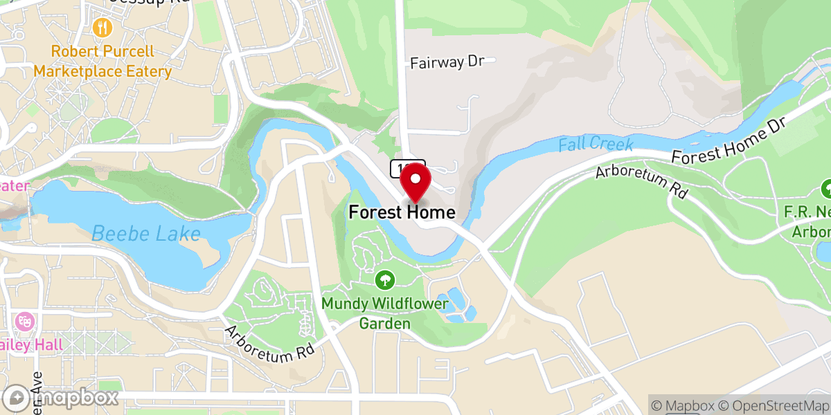 Map showing location of Forest Home Chapel