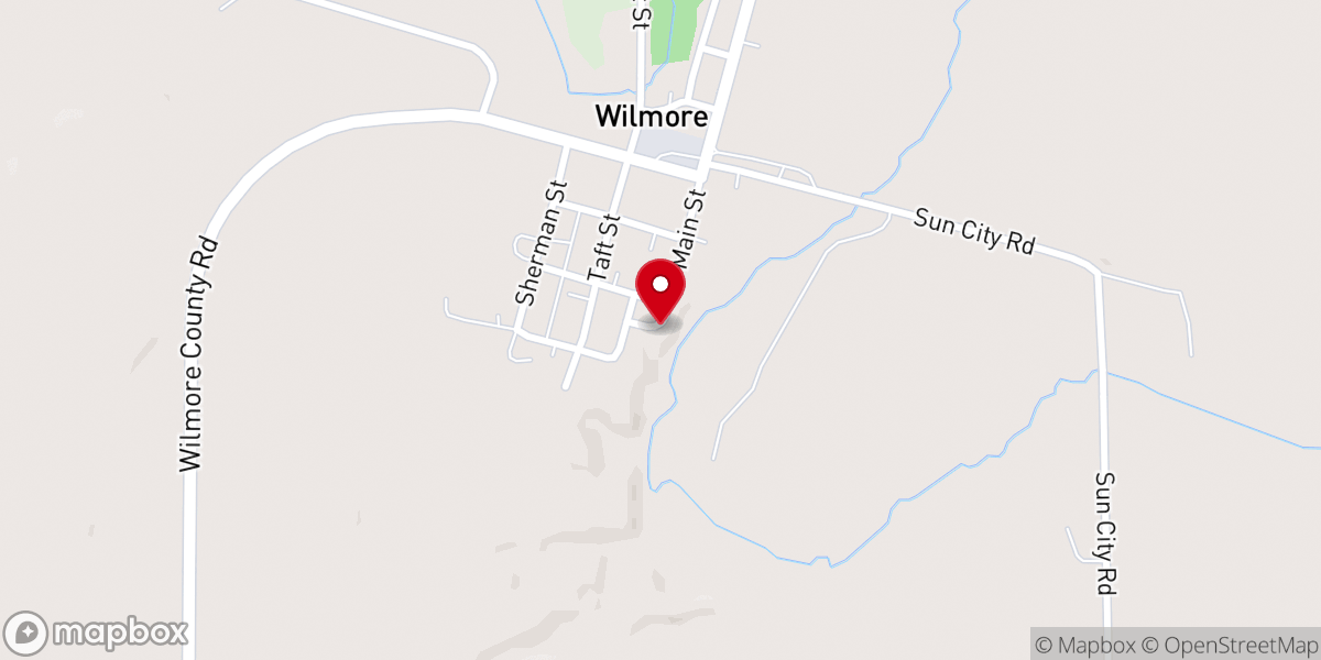 Map showing location of Wilmore Federated Church