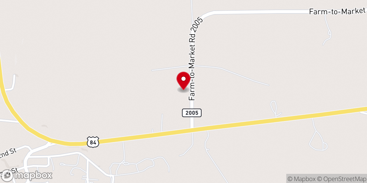 Map showing location of Fellowship Baptist Church