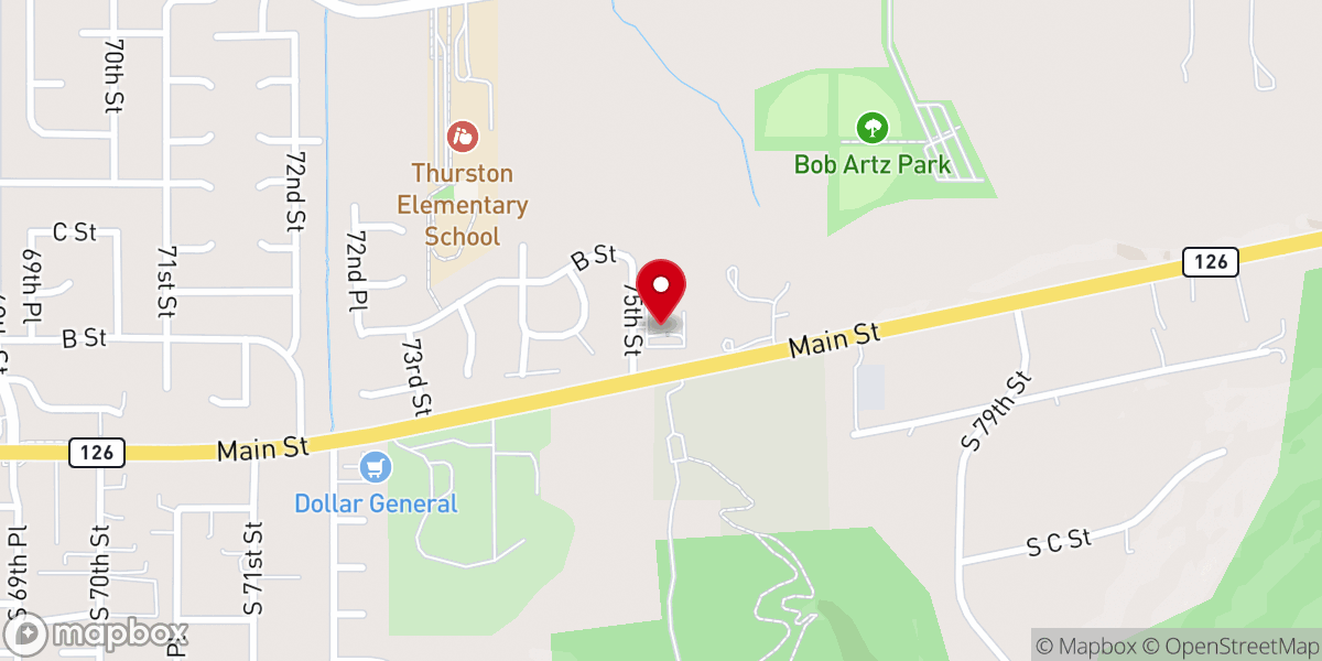 Map showing location of Berean Assembly of God