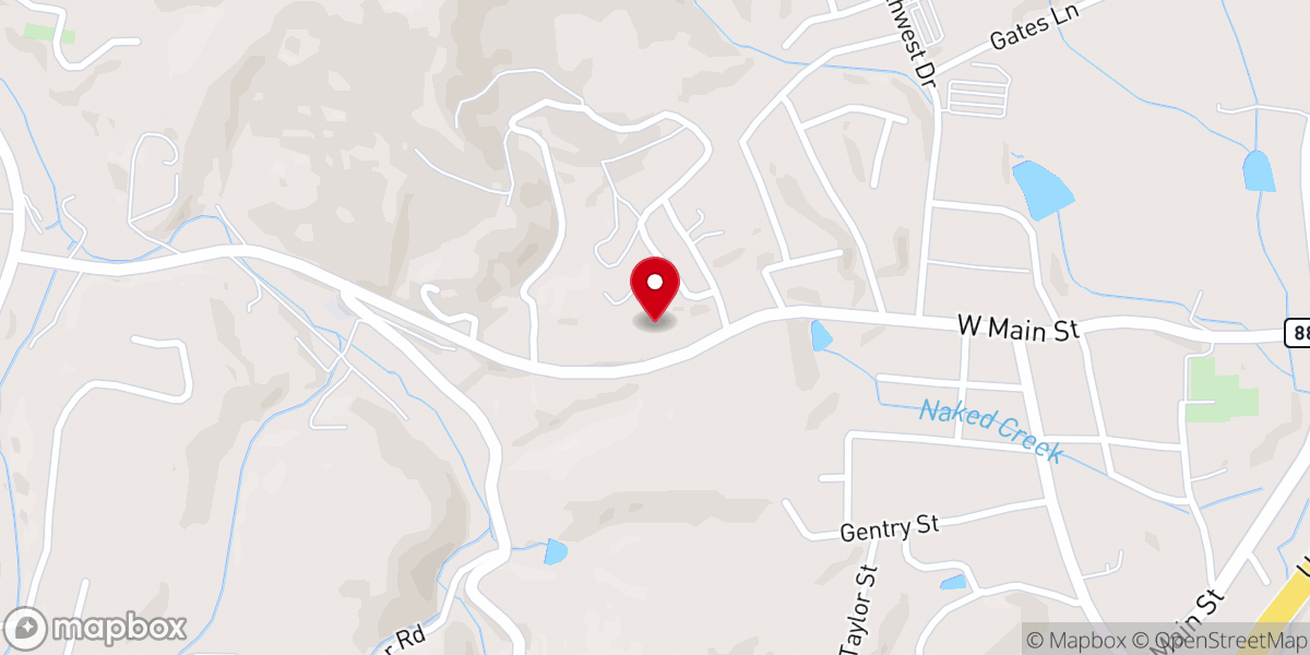 Map showing location of Freedom Christian Academy, Jefferson, NC 28640