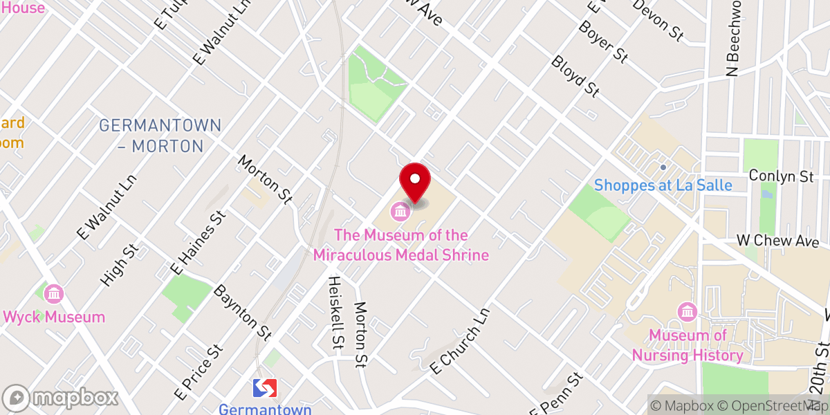 Map showing location of The Basilica Shrine of Our Lady of the Miraculous Medal