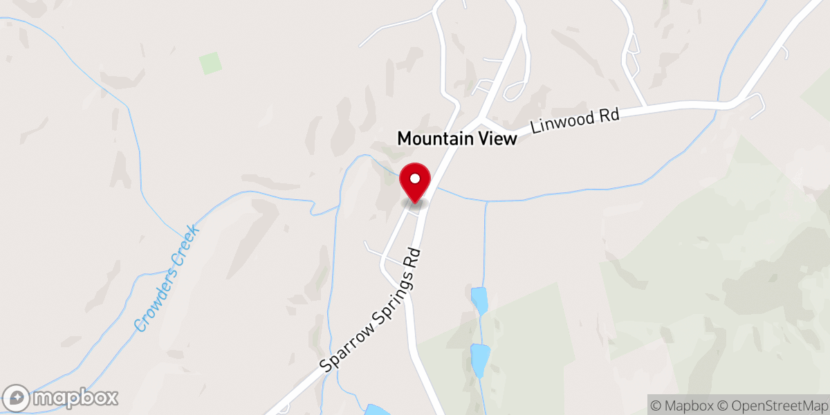 Map showing location of Mountain View Agape Church