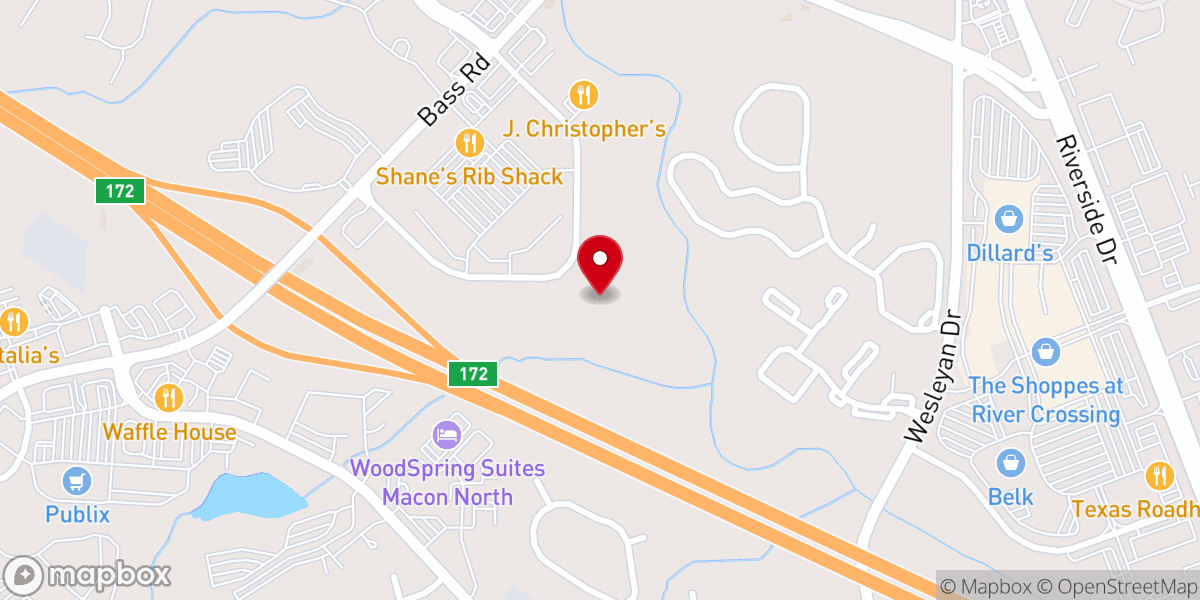 Map showing location of Christ Chapel Macon