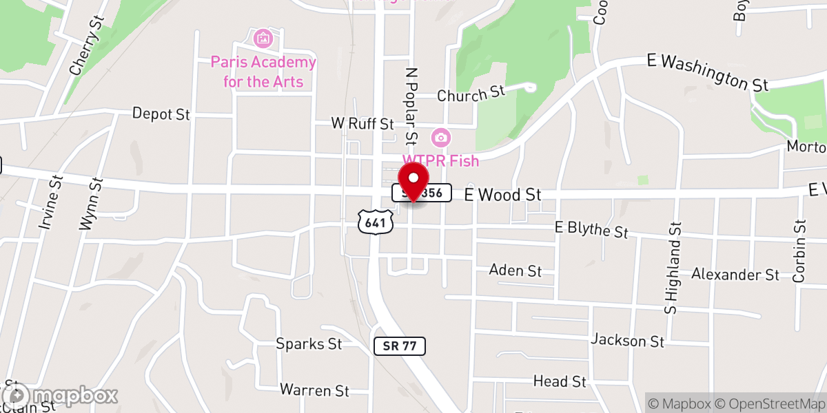 Map showing location of Grace Episcopal Church