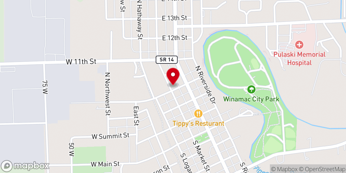 Map showing location of St. Peter Catholic Church