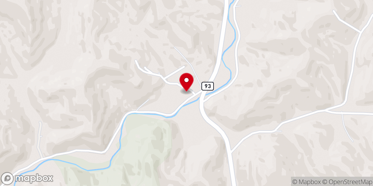 Map showing location of Woodland Chapel Freewill Baptist Church