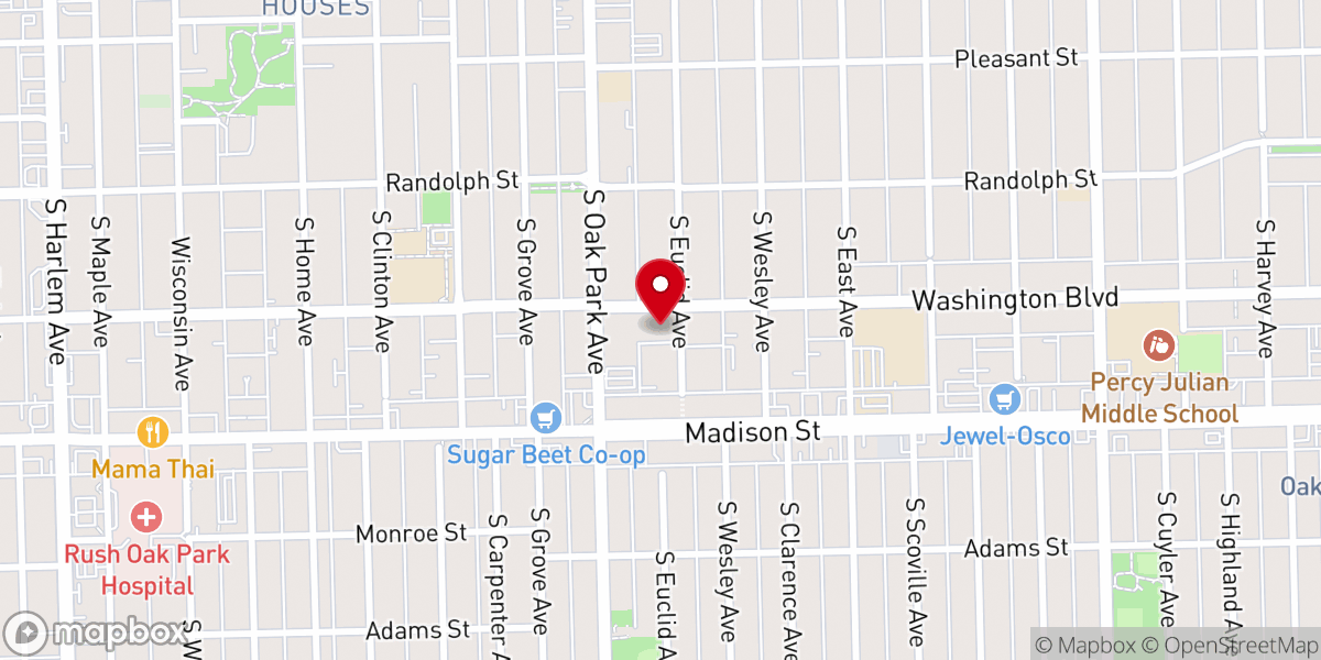 Map showing location of Euclid Avenue United Methodist