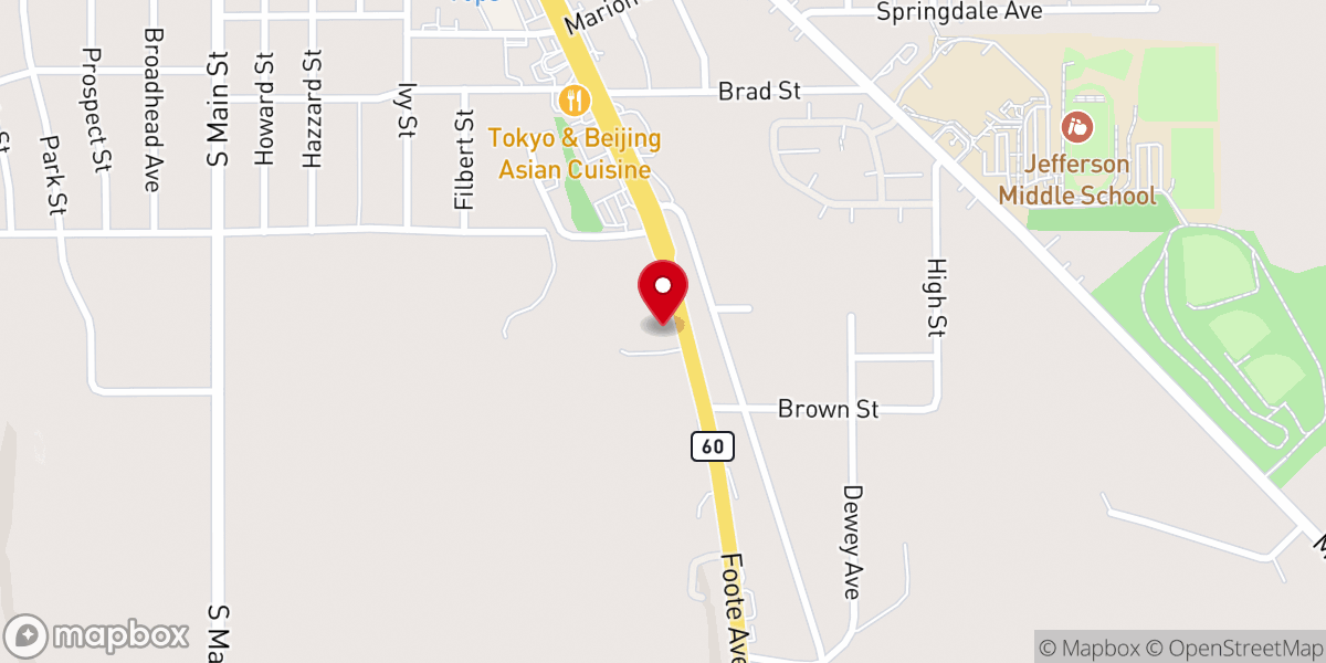 Map showing location of Gift of Life Chautauqua County