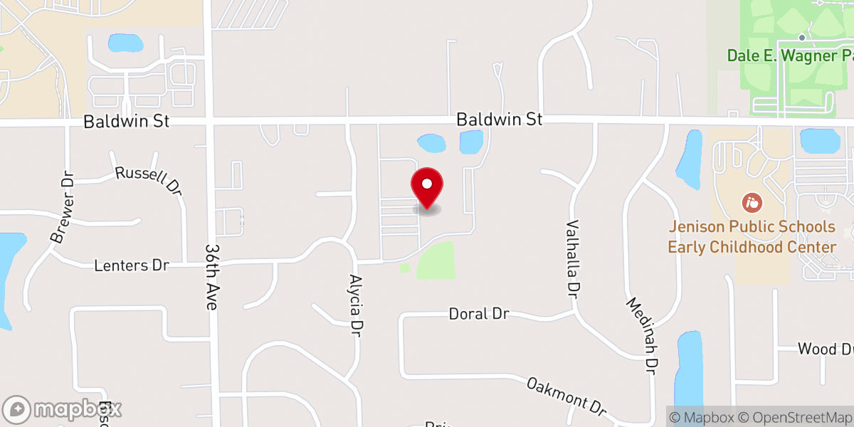 Map showing location of Chapel Pointe Hudsonville