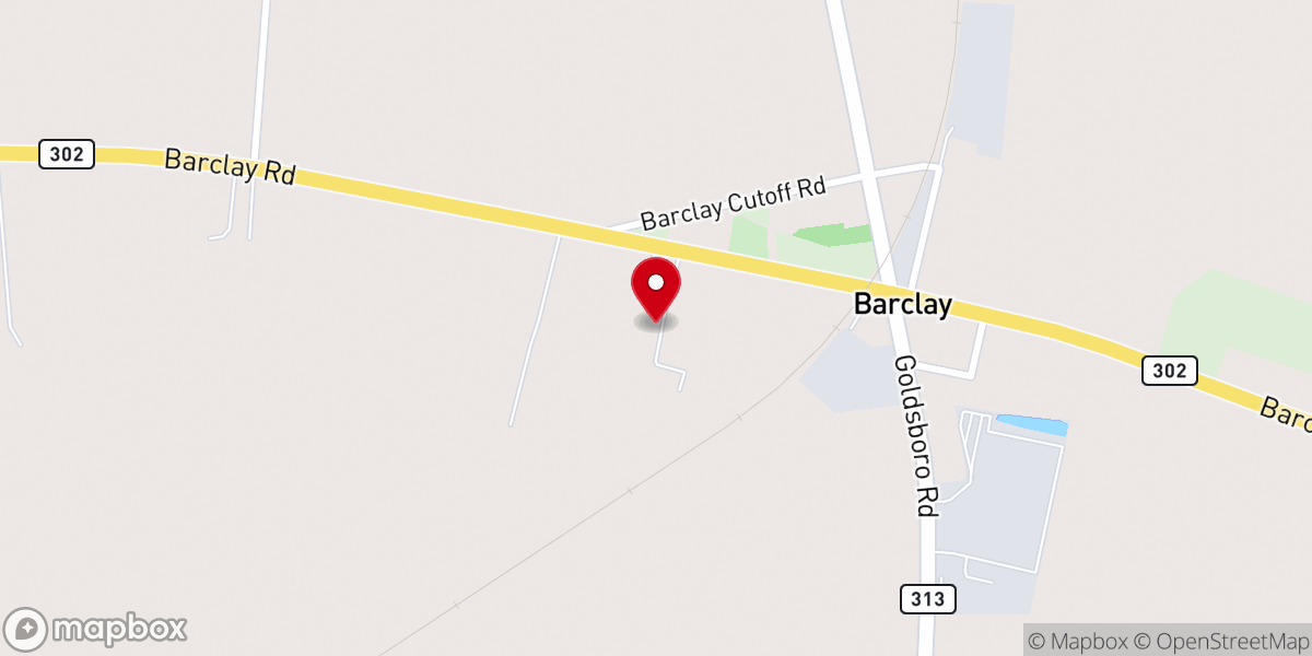 Map showing location of Community Baptist Church of Barclay Inc