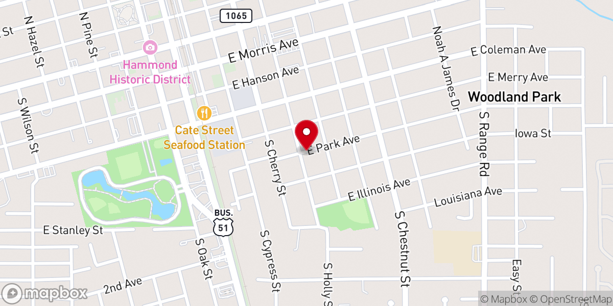 Map showing location of Oakgrove Church of Christ